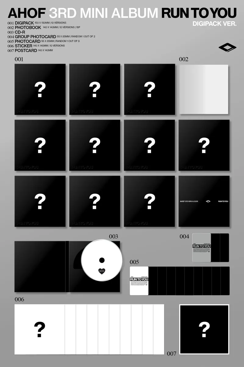 [랜덤] AHOF(아홉) - 미니 3집 [RUN TO YOU] (DIGIPACK Ver.) 2