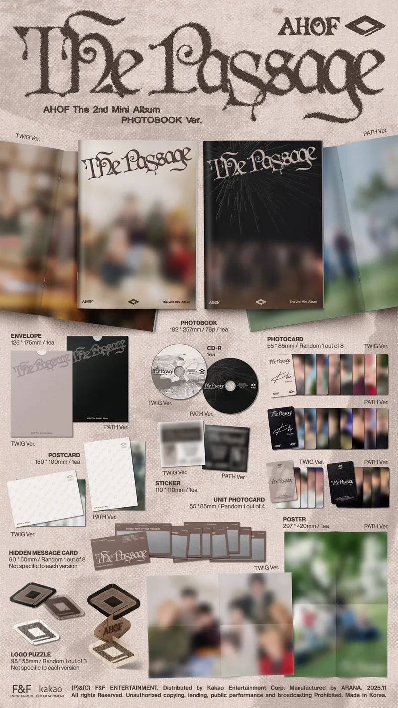 [세트] AHOF(아홉) - 미니 2집 [The Passage] (PHOTOBOOK Ver.) 2