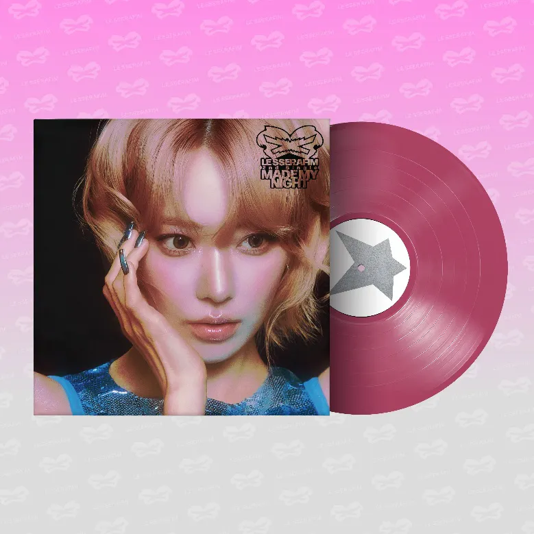 LE SSERAFIM - 2nd Single Album 'Made My Night' Vinyl (HOT PINK ver.)