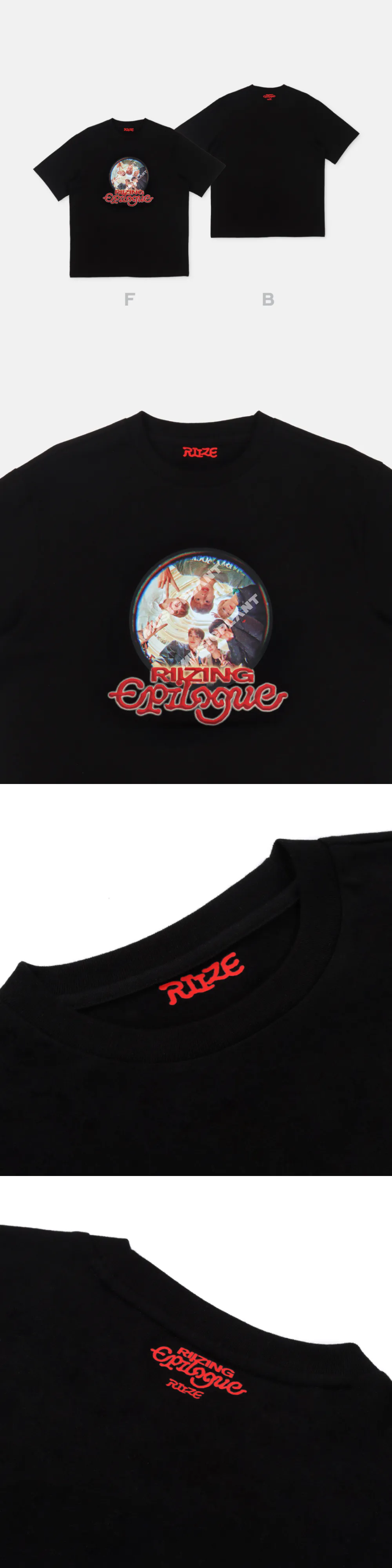 RIIZE : ON THE SING STREET 2nd MD - T-SHIRT (B ver.) 상세 이미지 2