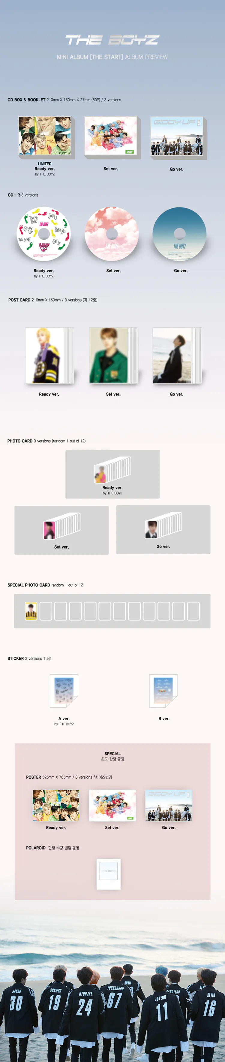 [랜덤] 더보이즈 (THE BOYZ) - 미니2집 [THE START] (Set ver. / Go ver.) 상세 이미지 2