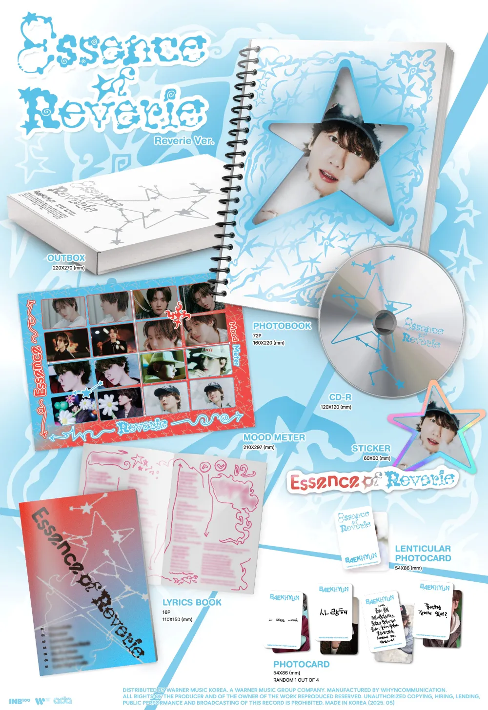 [랜덤] 백현 (BAEKHYUN) - 미니 5집 [Essence of Reverie] (Essence Ver.) (Reverie Ver.) 상세 이미지 3
