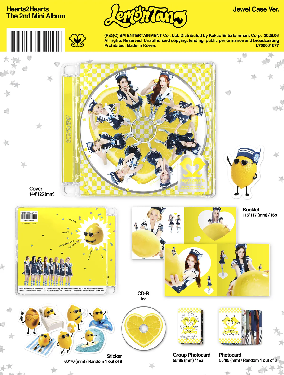 Hearts2Hearts - 미니 2집 [Lemon Tang] (Jewel Case Ver.) 상세 이미지 2