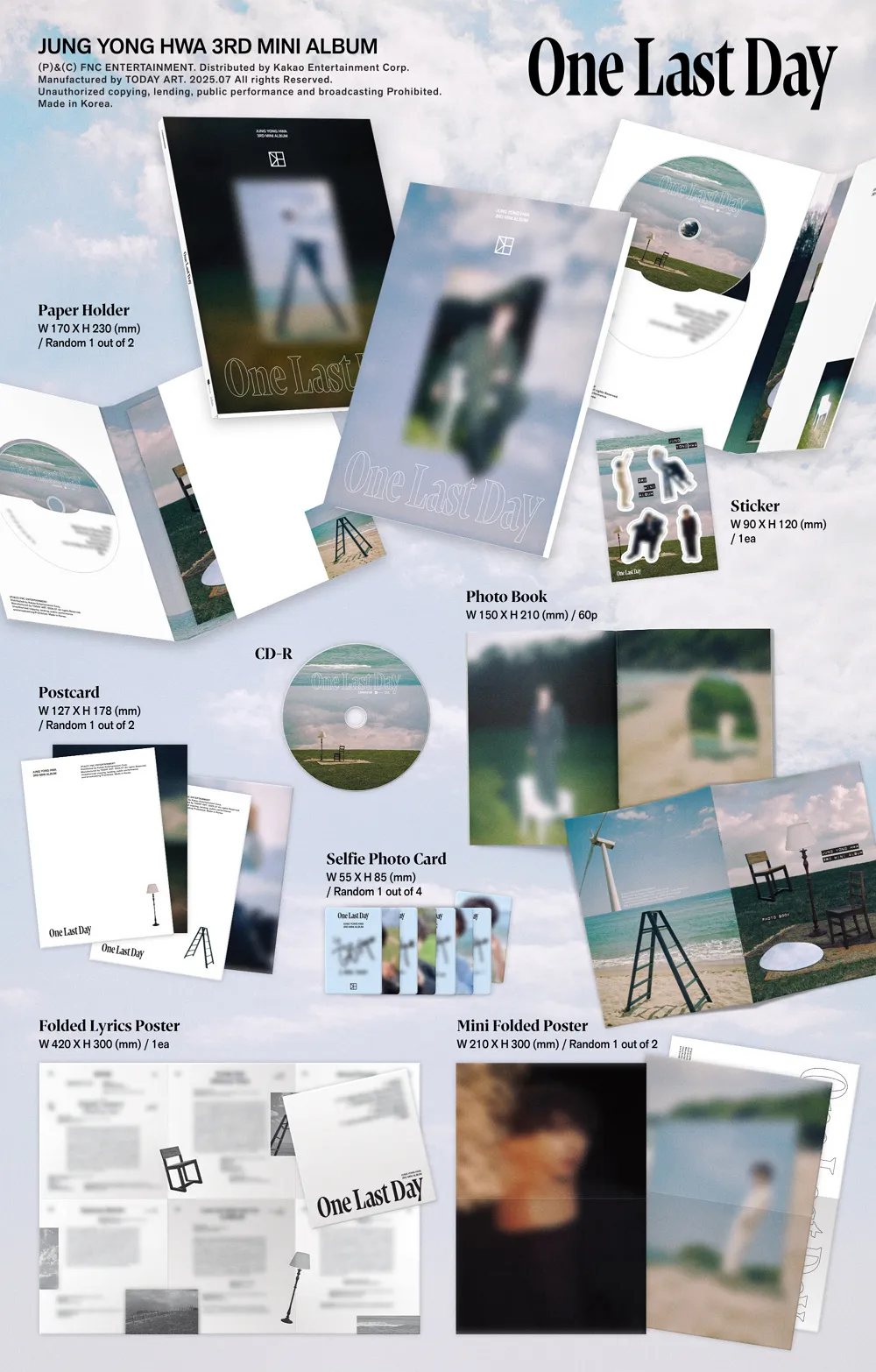 [랜덤] 정용화 - 미니 3집 앨범 [One Last Day] (PHOTO BOOK) 상세 이미지 2