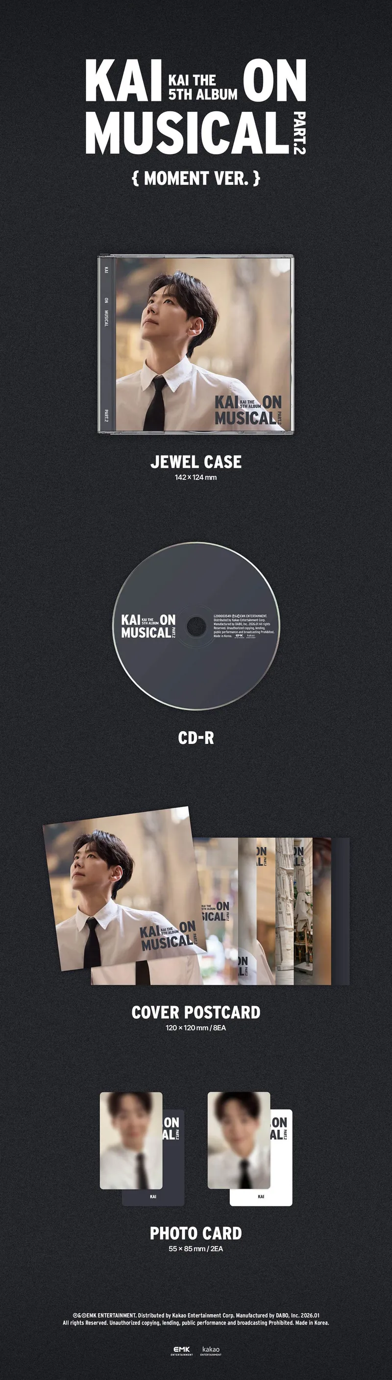 카이 (Kai) - 정규 5집[KAI ON MUSICAL Part.2] (Moment Ver.) (CD) 2