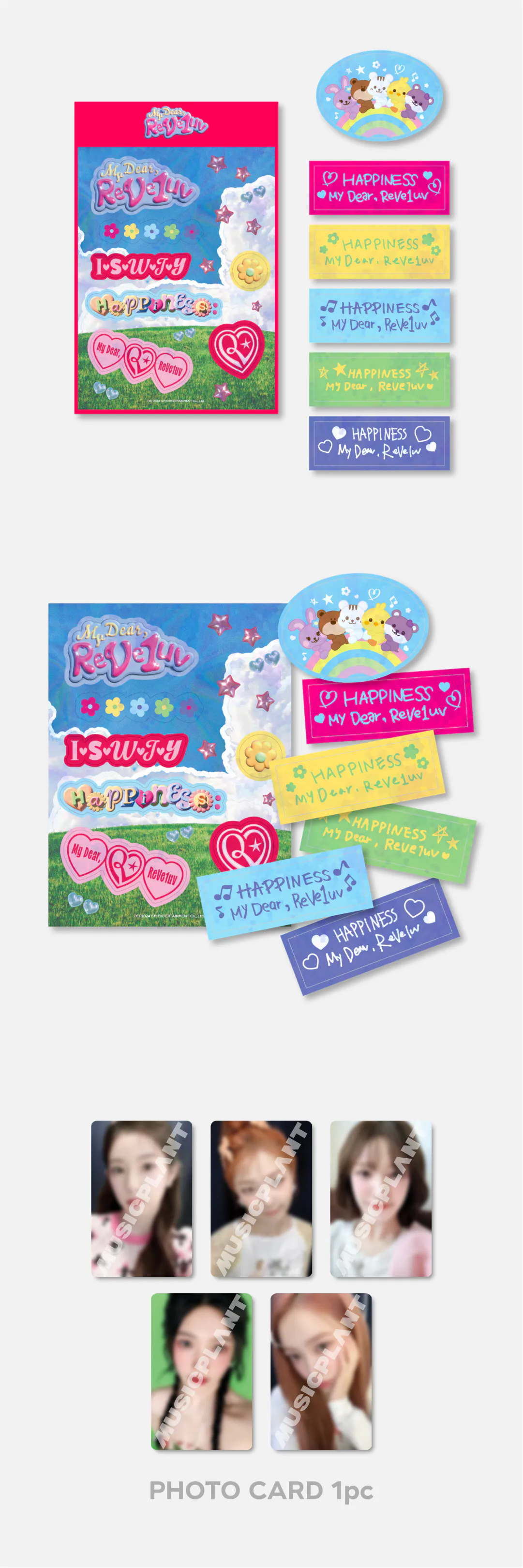 Red Velvet FANCON [HAPPINESS : My Dear, ReVe1uv] MD - REMOVABLE STICKER SET 상세 이미지 2