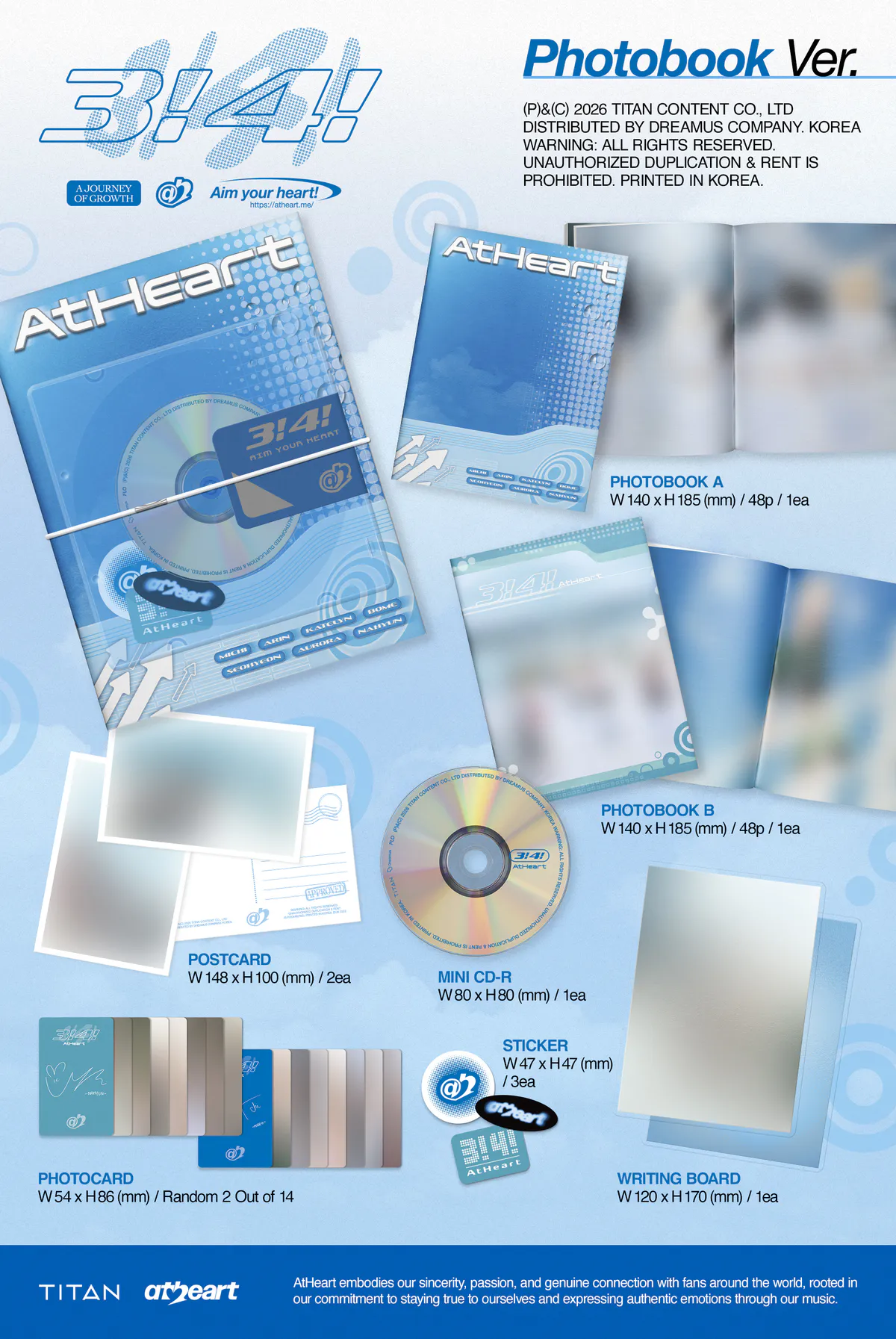 AtHeart - 싱글앨범 3!4! <Photobook Ver.> 상세 이미지 2