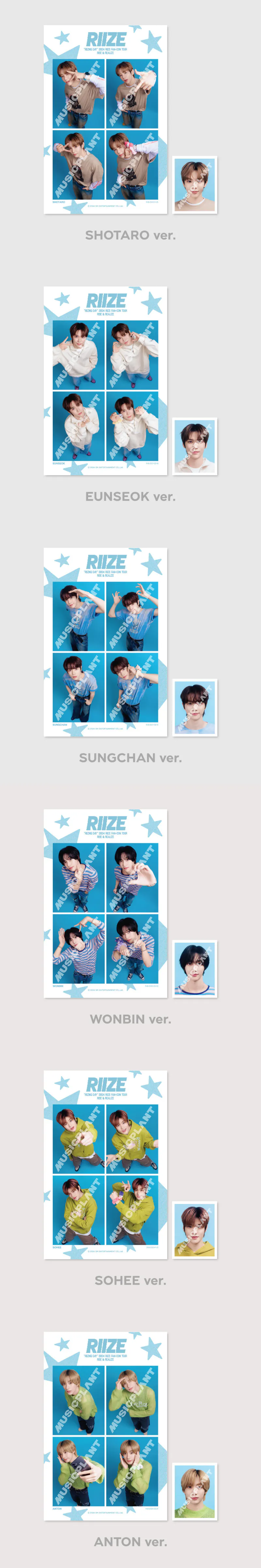 2024 RIIZE FANCON ‘RIIZING DAY’ FINALE in SEOUL 2nd MD - 4 CUT + ID PHOTO SET 2
