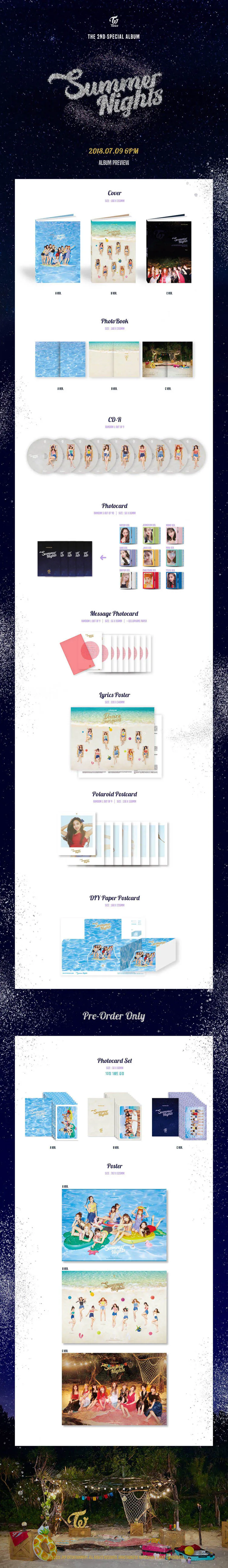 [랜덤] 트와이스 (TWICE) - 스페셜2집 [SUMMER NIGHTS] 상세 이미지 2