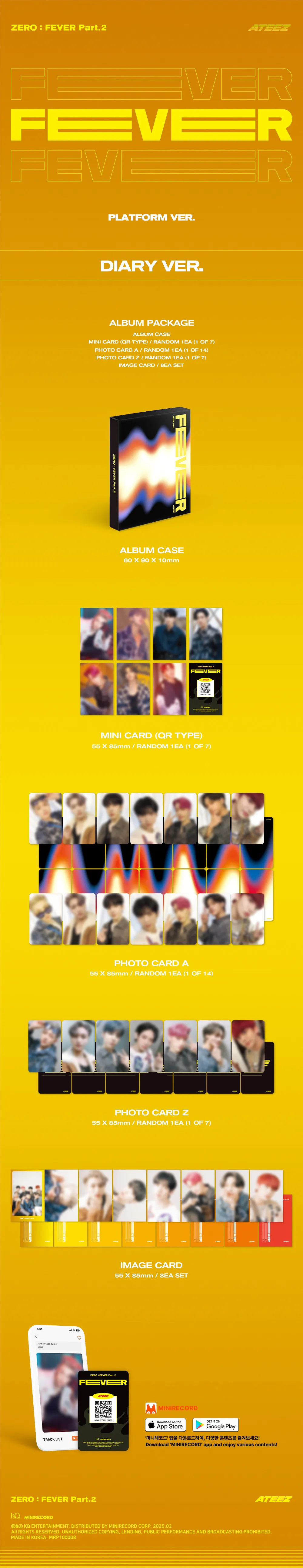 ATEEZ(에이티즈) - [ZERO : FEVER Part.2] (DIARY VER.) (PLATFORM VER.) 상세 이미지 2