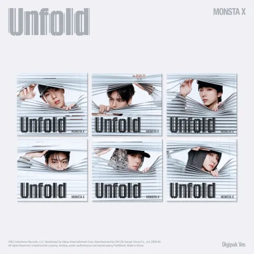 [랜덤] MONSTA X (몬스타엑스) - 정규앨범 [Unfold] (DIGIPACK VER.) 6종 (SHOWNU Ver. / MINHYUK Ver. / KIHYUN Ver. / HYUNGWON Ver. / JOOHONEY Ver. / I.M Ver.)