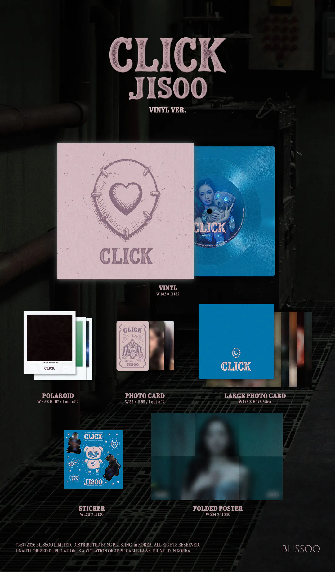 JISOO - Single Album [CLICK] VINYL VER. 상세 이미지 2