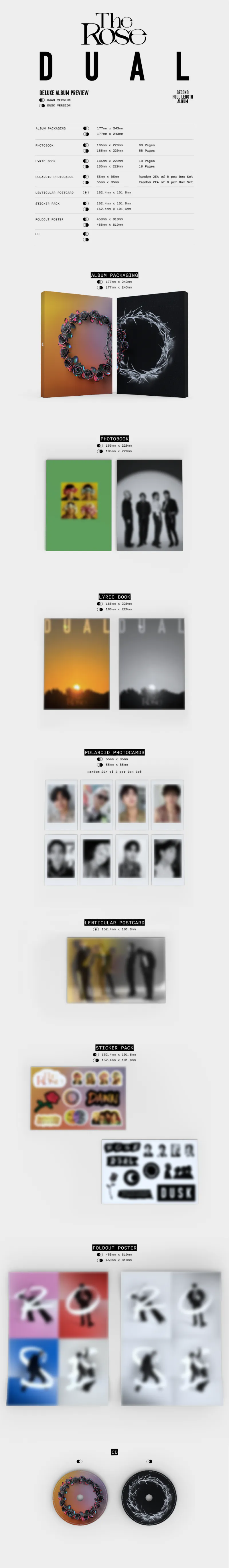 더 로즈 (The Rose) - 2집 [DUAL (Deluxe Box Album)](Dawn ver.) 상세 이미지 2