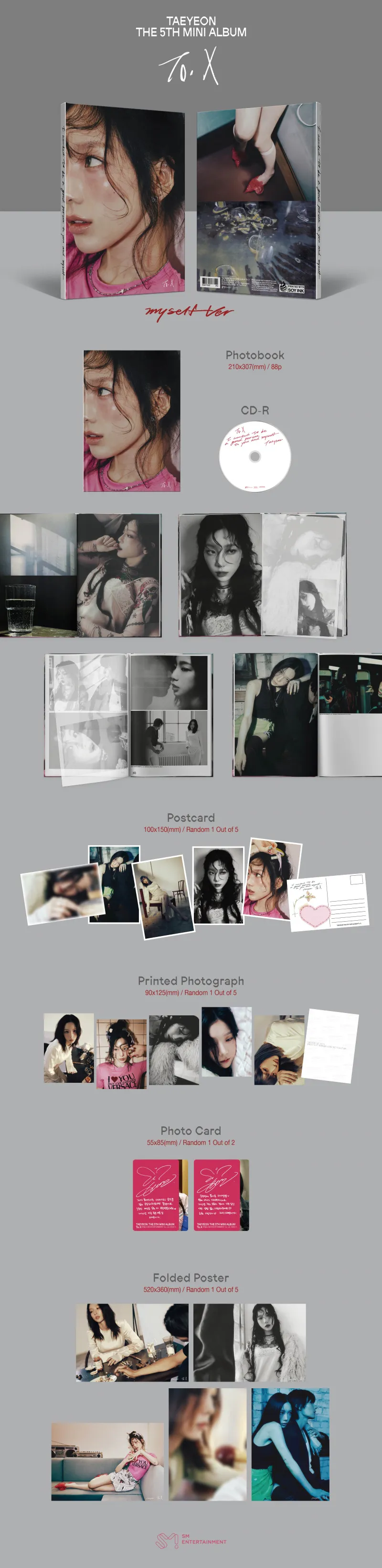 태연 (TAEYEON) - 미니 5집 [To. X] (Myself Ver.) 2