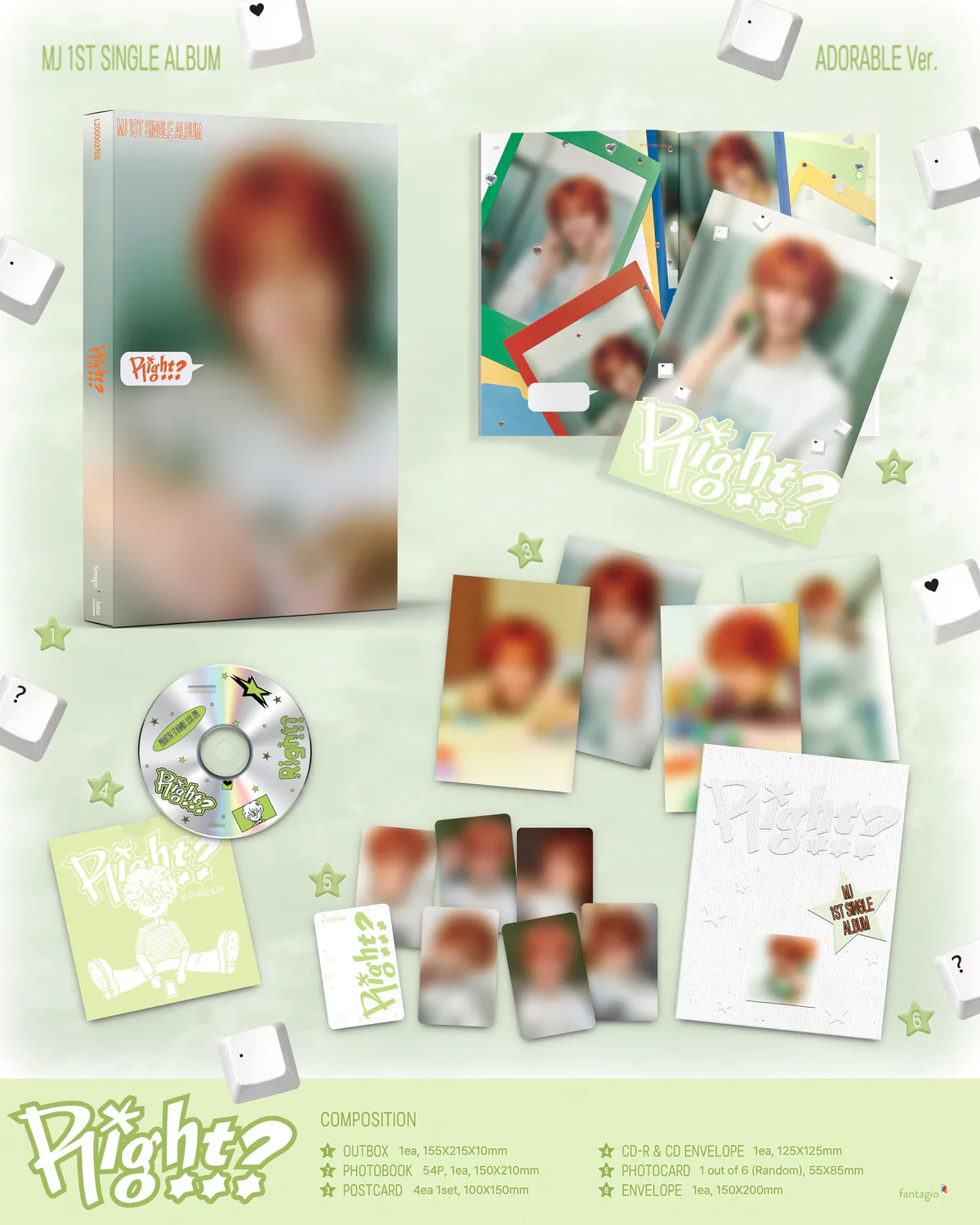 [랜덤] MJ - SINGLE ALBUM [Right..?] (DORK Ver. / ADORABLE Ver.) 상세 이미지 3