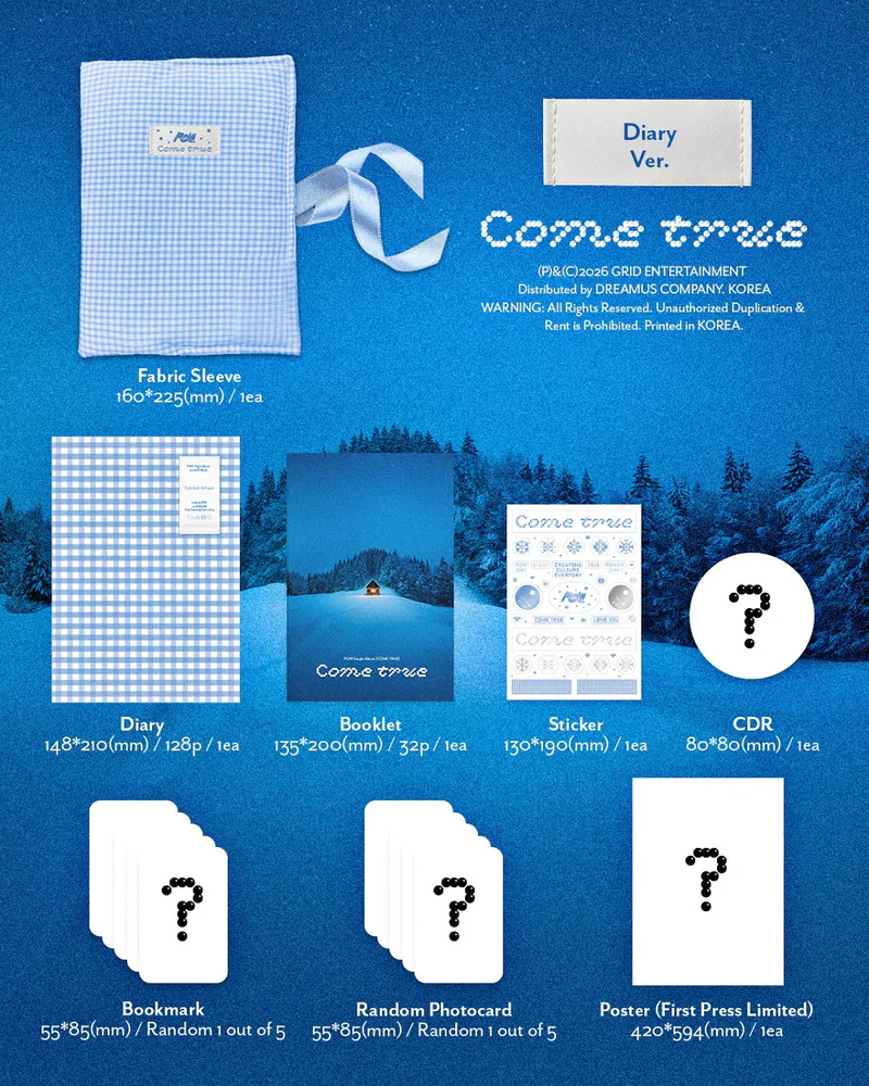 POW(파우) - Single Album [COME TRUE] (Diary Ver.) 2