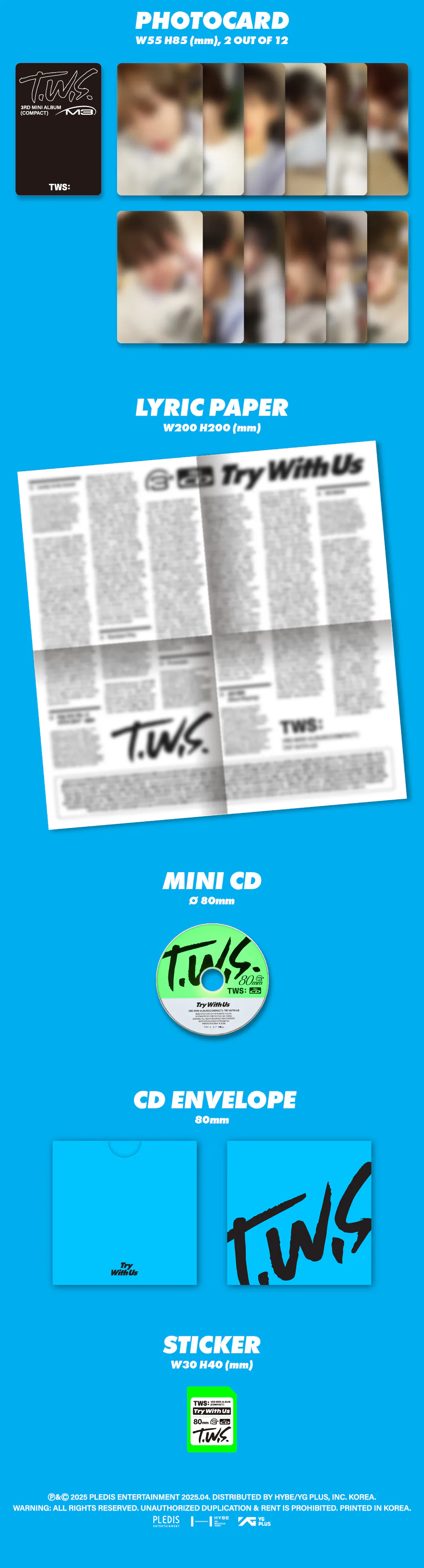 [세트] 투어스 (TWS) - 미니 3집 [TRY WITH US] (Compact Ver.) 상세 이미지 3