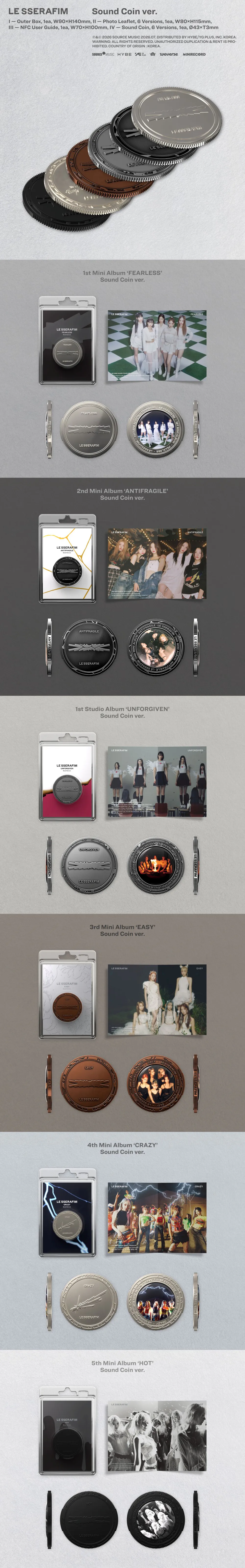 [세트] 르세라핌 (LE SSERAFIM) -‘Sound Coin Album’ 상세 이미지 2