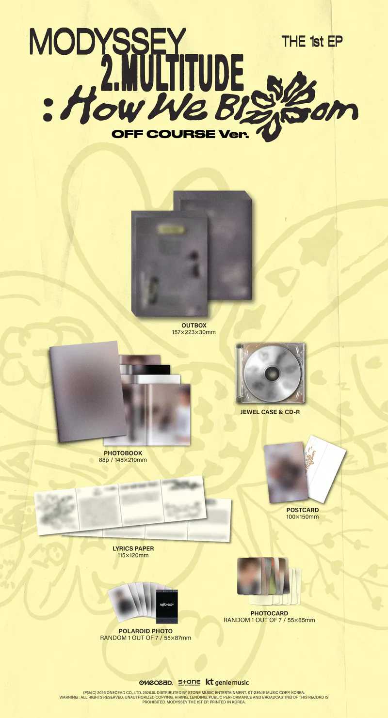 MODYSSEY(모디세이) - 1ST MINI ALBUM 2.Multitude: How We Bloom (OFF COURSE VER.) 3