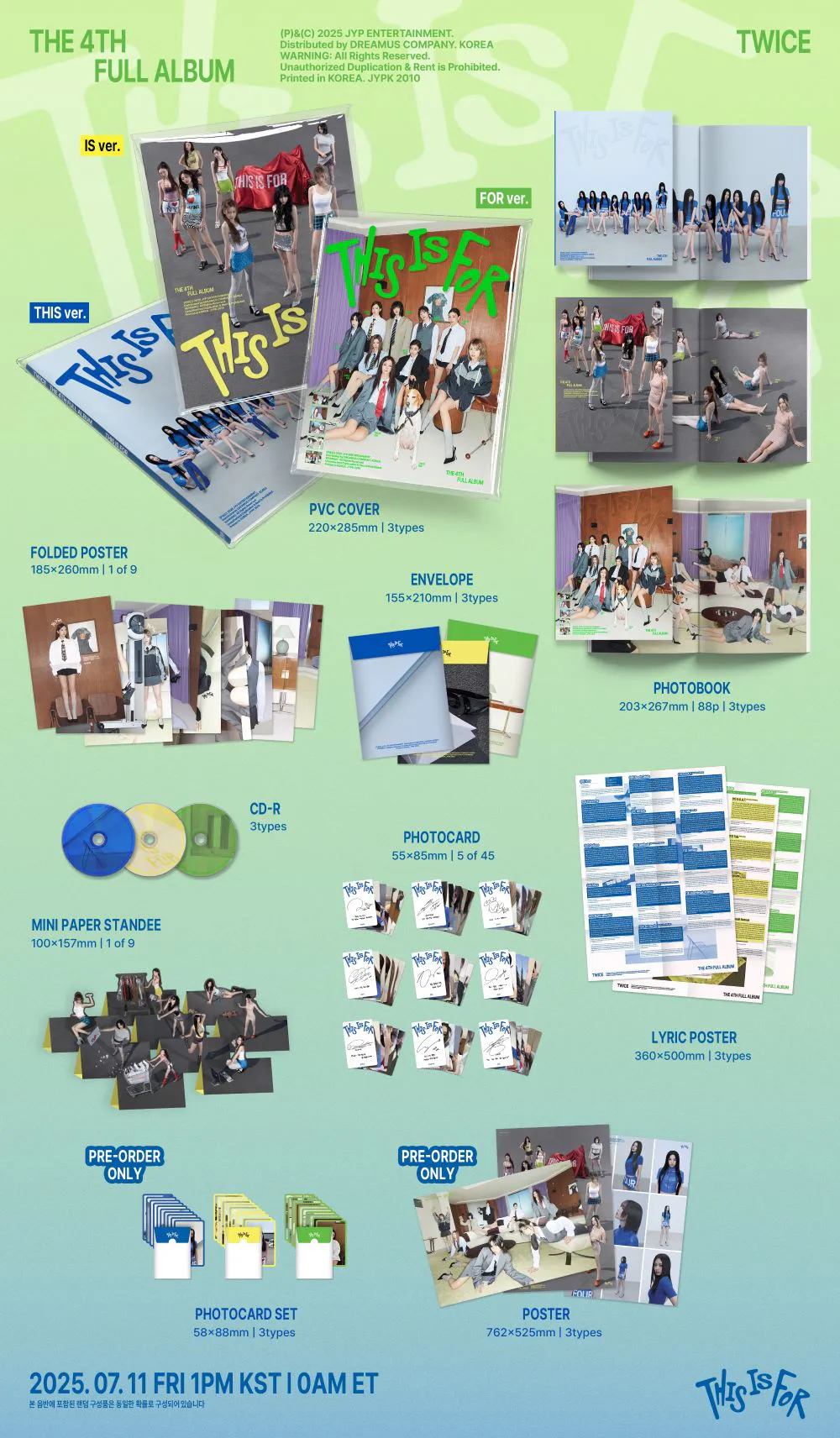 [랜덤] TWICE(트와이스) - [THIS IS FOR] (THIS ver. / IS ver. / FOR ver.) 상세 이미지 2