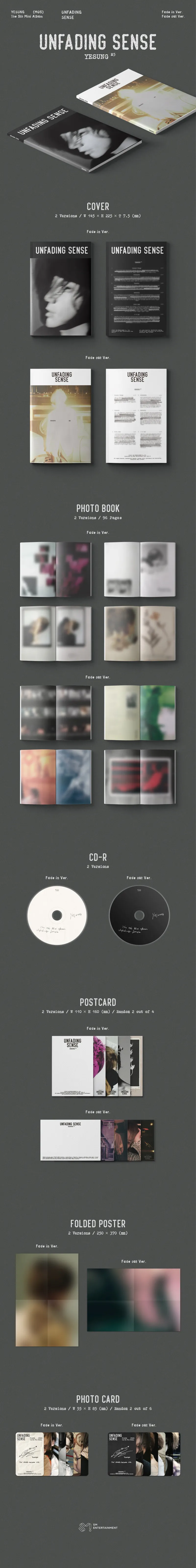 [랜덤] 예성 (YESUNG) - 미니 5집 [Unfading Sense] (Photo Book Ver.) 2