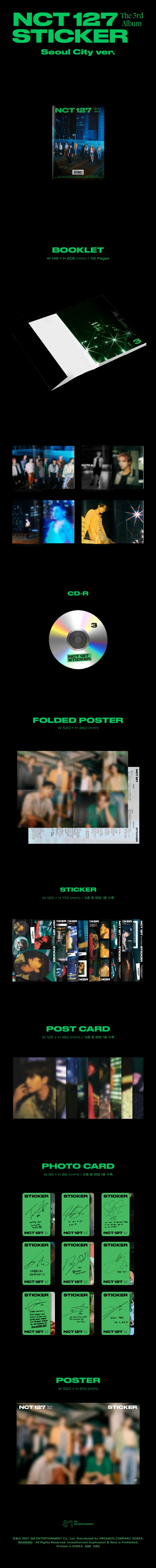 NCT 127 (엔시티 127) - 정규3집 [Sticker] (Seoul City Ver.) 상세 이미지 2