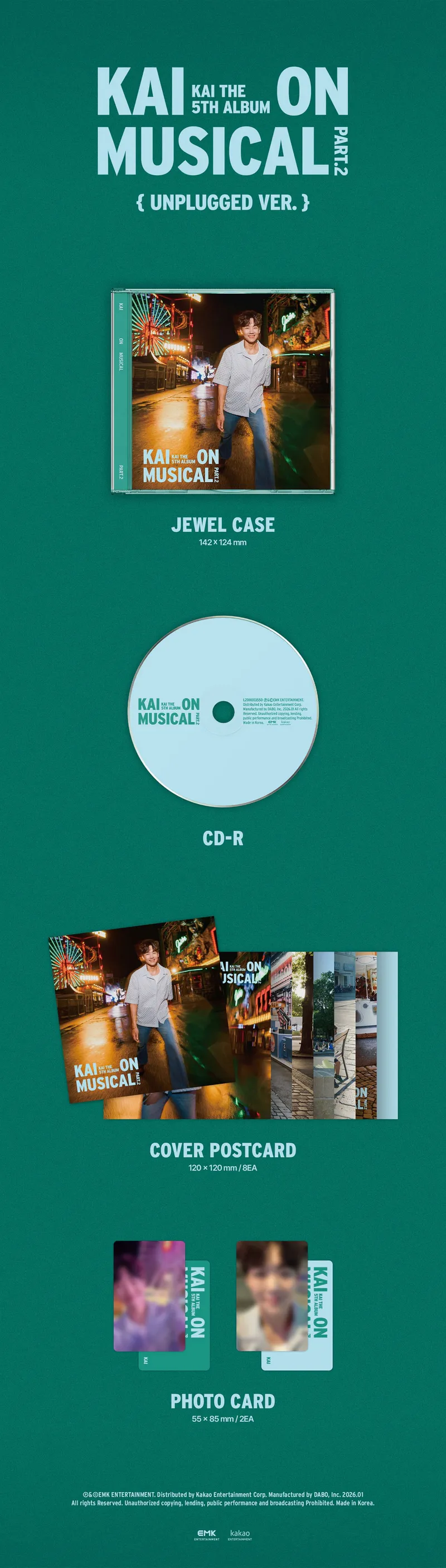 카이 (Kai) - 정규 5집[KAI ON MUSICAL Part.2] (Unplugged Ver.) (CD) 2