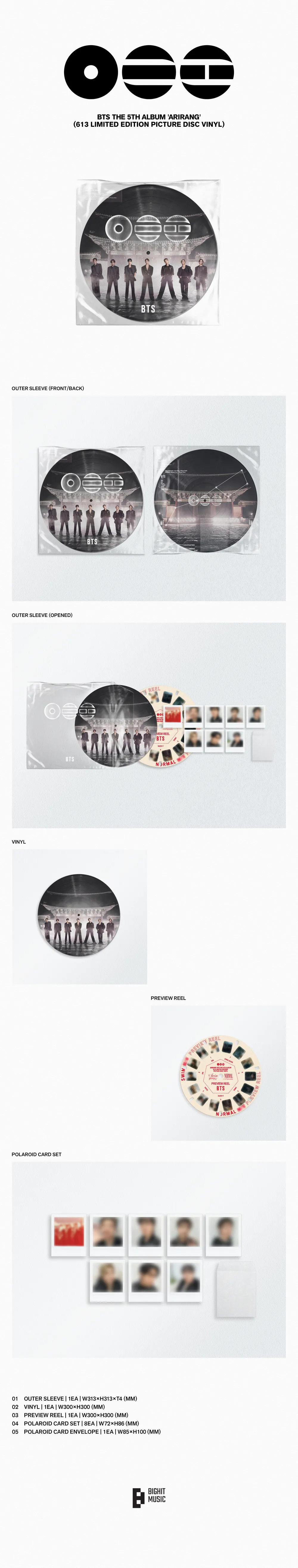 방탄소년단(BTS) - ARIRANG (613 Limited Edition Picture Disc Vinyl) 상세 이미지 2