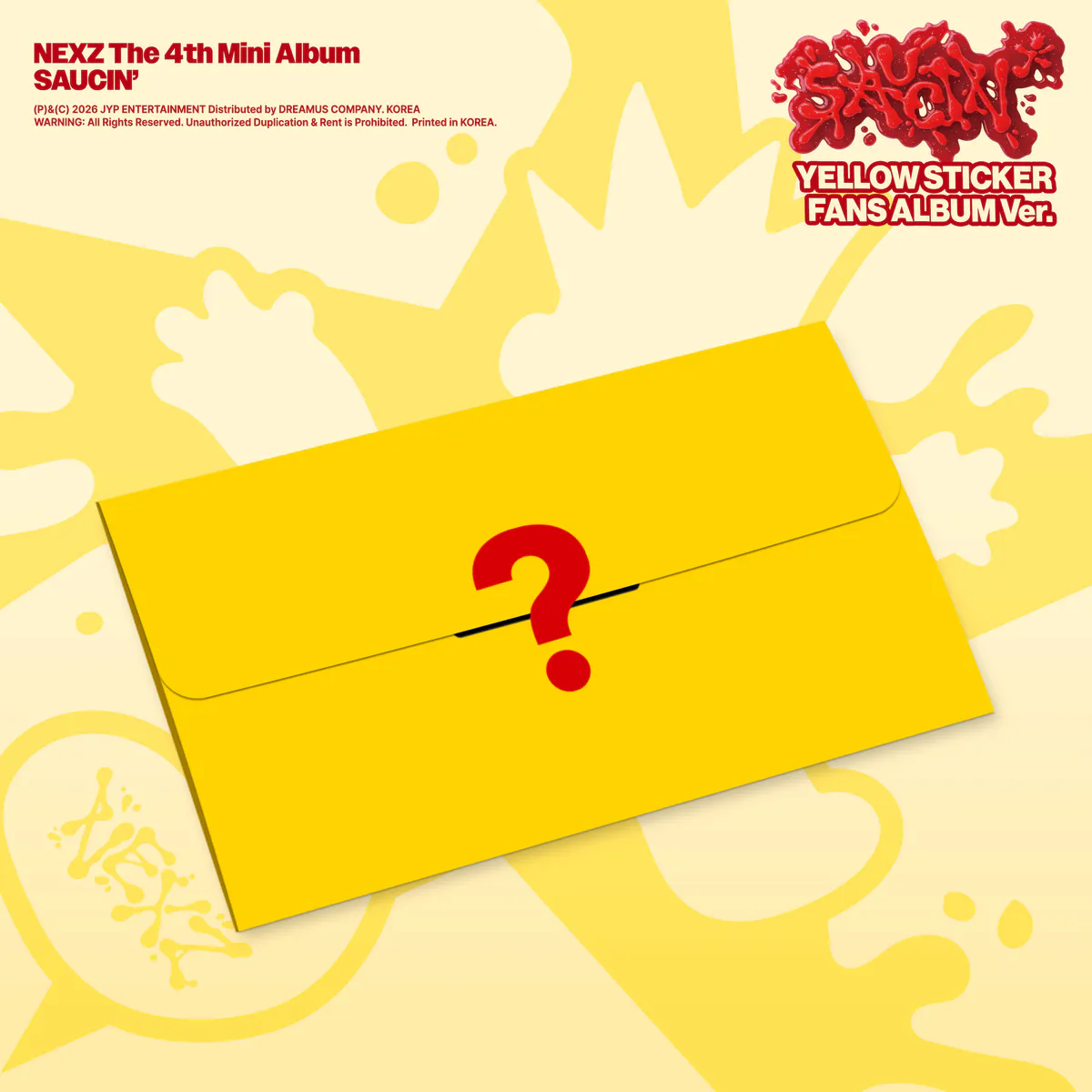 NEXZ(넥스지) - 미니 4집 SAUCIN’ <BLACK STICKER FANS ALBUM Ver. / YELLOW STICKER FANS ALBUM Ver.> 상세 이미지 6