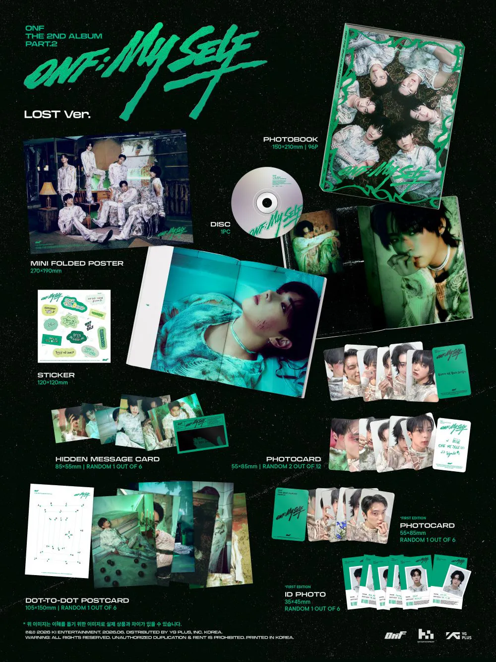 [랜덤] 온앤오프(ONF) - 정규 2집 Part.2 [ONF:MY SELF] (PHOTOBOOK Ver.) 상세 이미지 2