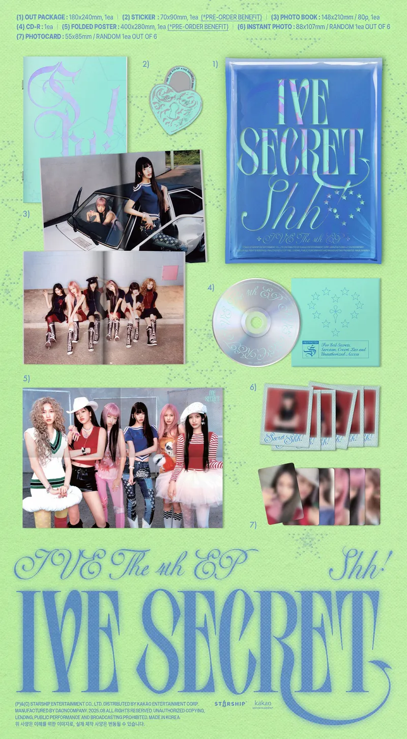 [세트] IVE (아이브) - 미니 4집 [IVE SECRET] (Shh! ver. / Gasp! ver. / Psst! ver. / LOVED IVE ver.) 2