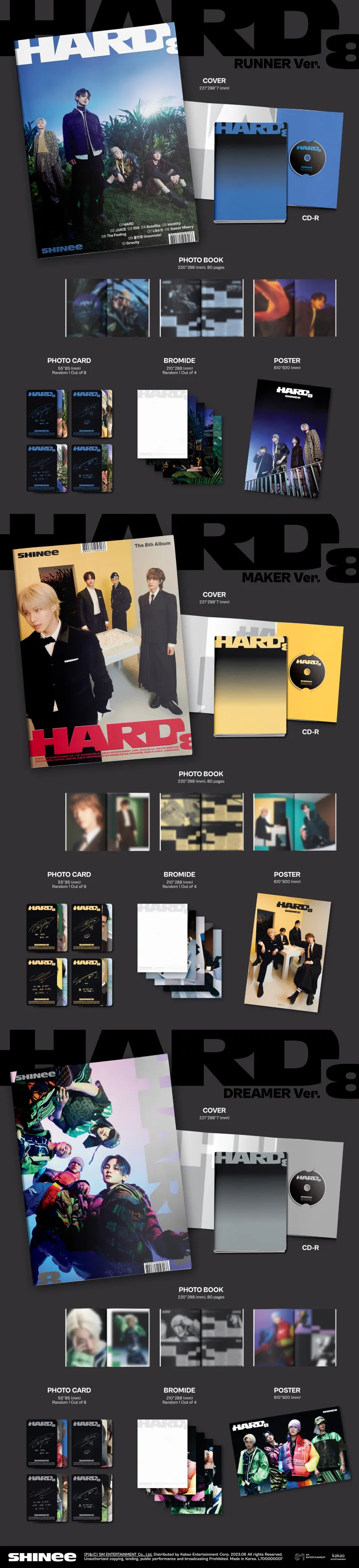 [랜덤] 샤이니 (SHINee) - 정규 8집 [HARD] (Photo Book Ver.) 상세 이미지 2