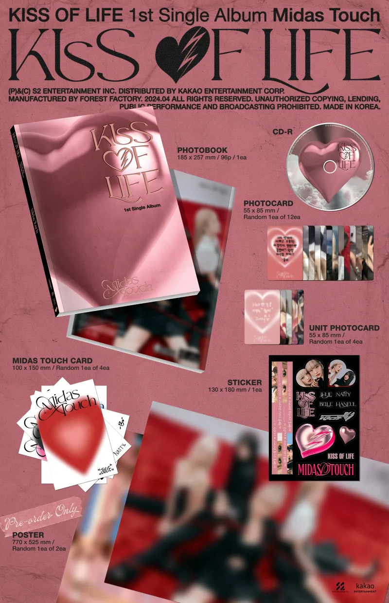 KISS OF LIFE (키스오브라이프) - 싱글 1집 [Midas Touch] (Photobook Ver.) 2