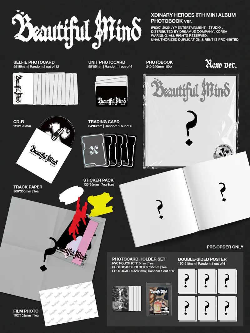 [랜덤] Xdinary Heroes (엑스디너리 히어로즈) - 미니 6집 [Beautiful Mind] 3