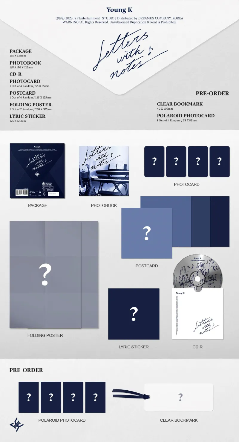 Young K (DAY6) - 정규 1집 [Letters with notes] (Digipack Ver.) 상세 이미지 2