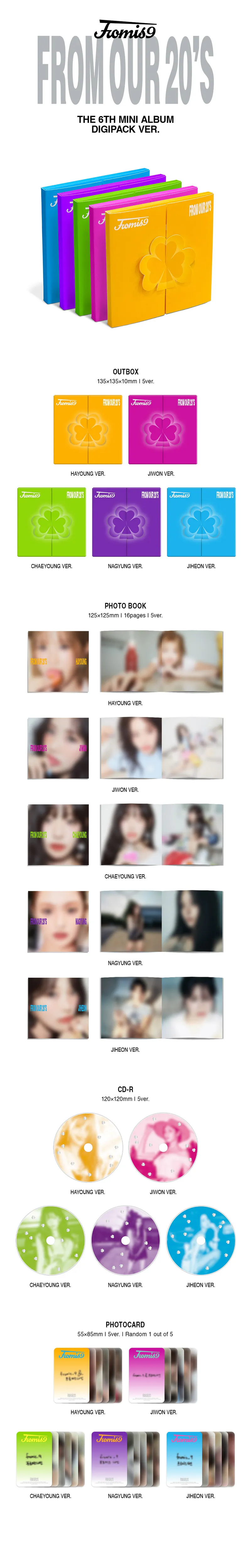 [랜덤] 프로미스나인 (fromis_9) - 미니 6집 [From Our 20’s] (Digipack Ver.) 2