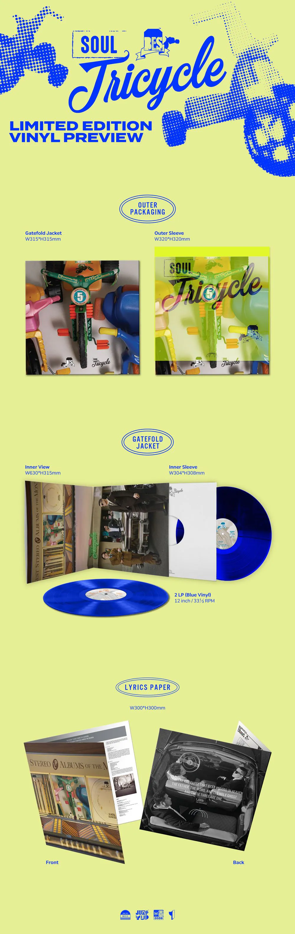 브라운 아이드 소울(Brown Eyed Soul) - 정규 5집 ‘Soul Tricycle’ [Limited Edition] [2LP Blue Vinyl] 상세 이미지 2