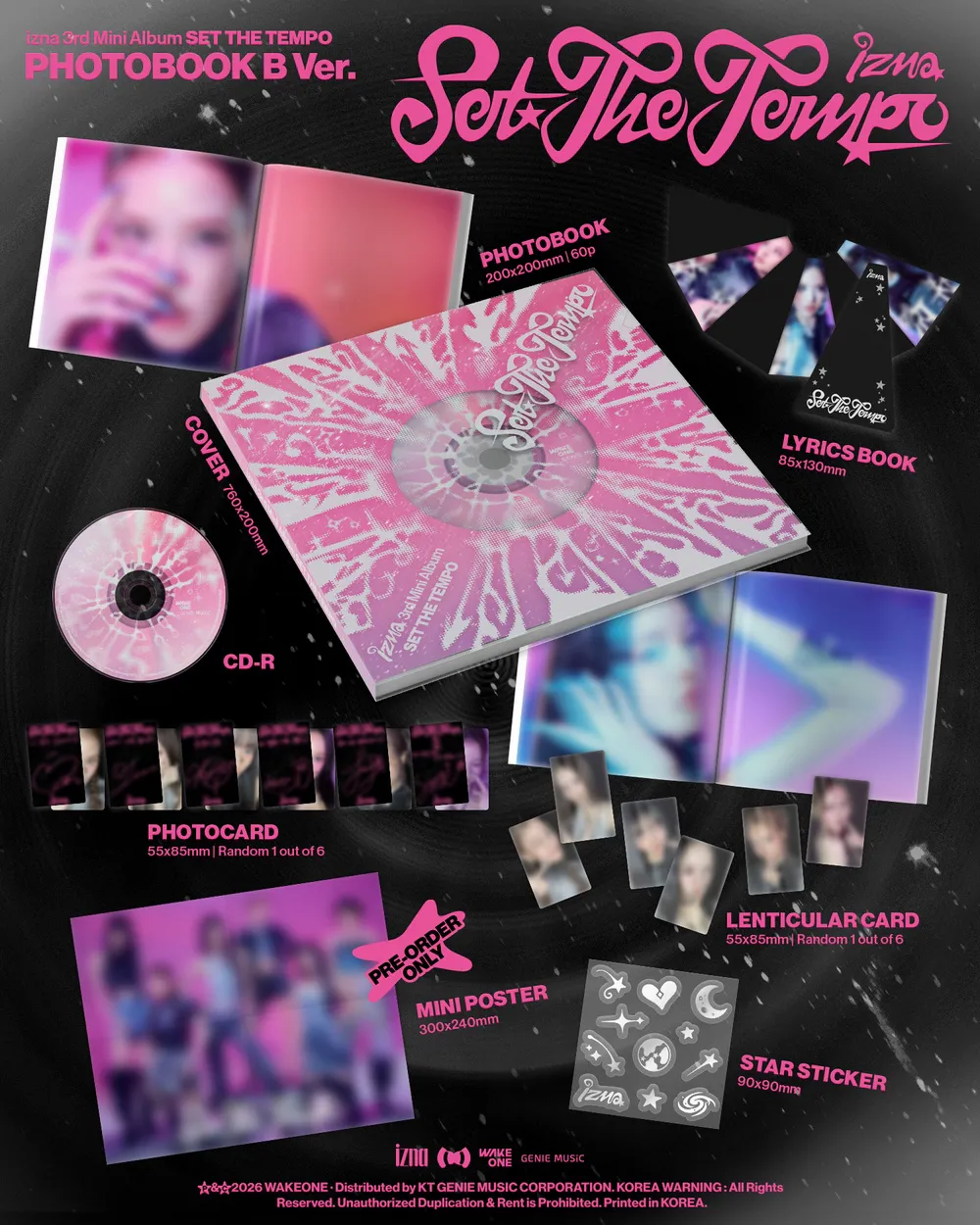 [랜덤] izna (이즈나) - [SET THE TEMPO]  (PHOTOBOOK A Ver. / PHOTOBOOK B Ver.) 상세 이미지 3