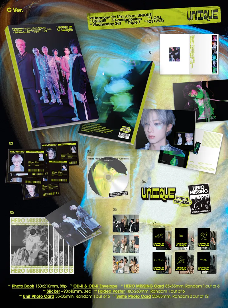 [랜덤] P1Harmony (피원하모니) - 미니 9집 [UNIQUE] (Photobook Ver.) 4