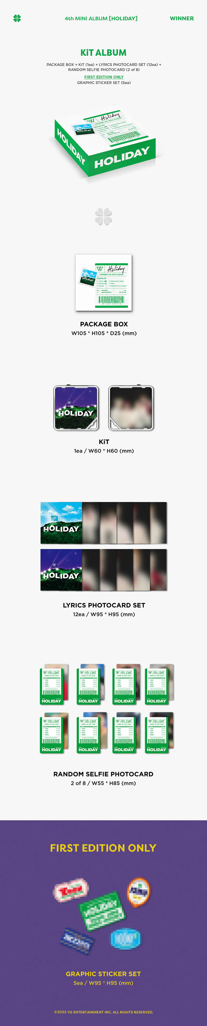 위너 (WINNER) - 미니 4집 [HOLIDAY] (KiT ver.) 2