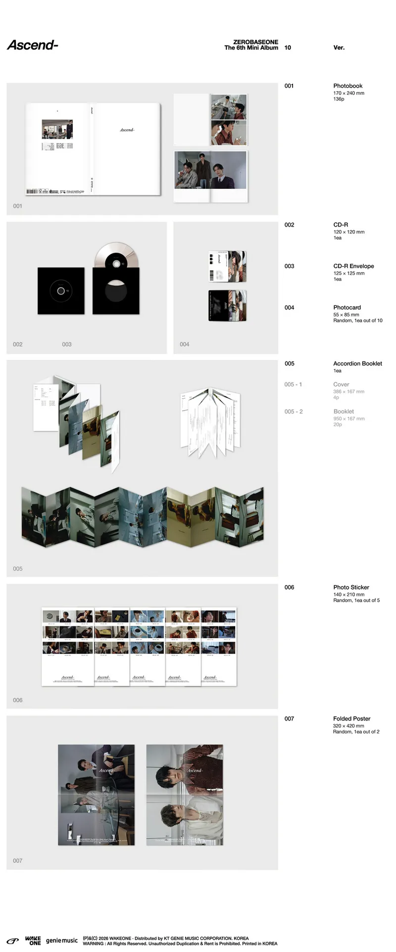 [랜덤] ZEROBASEONE - The 6th Mini Album [Ascend-] Photobook Ver. (1 Ver. & 10 Ver.) 3