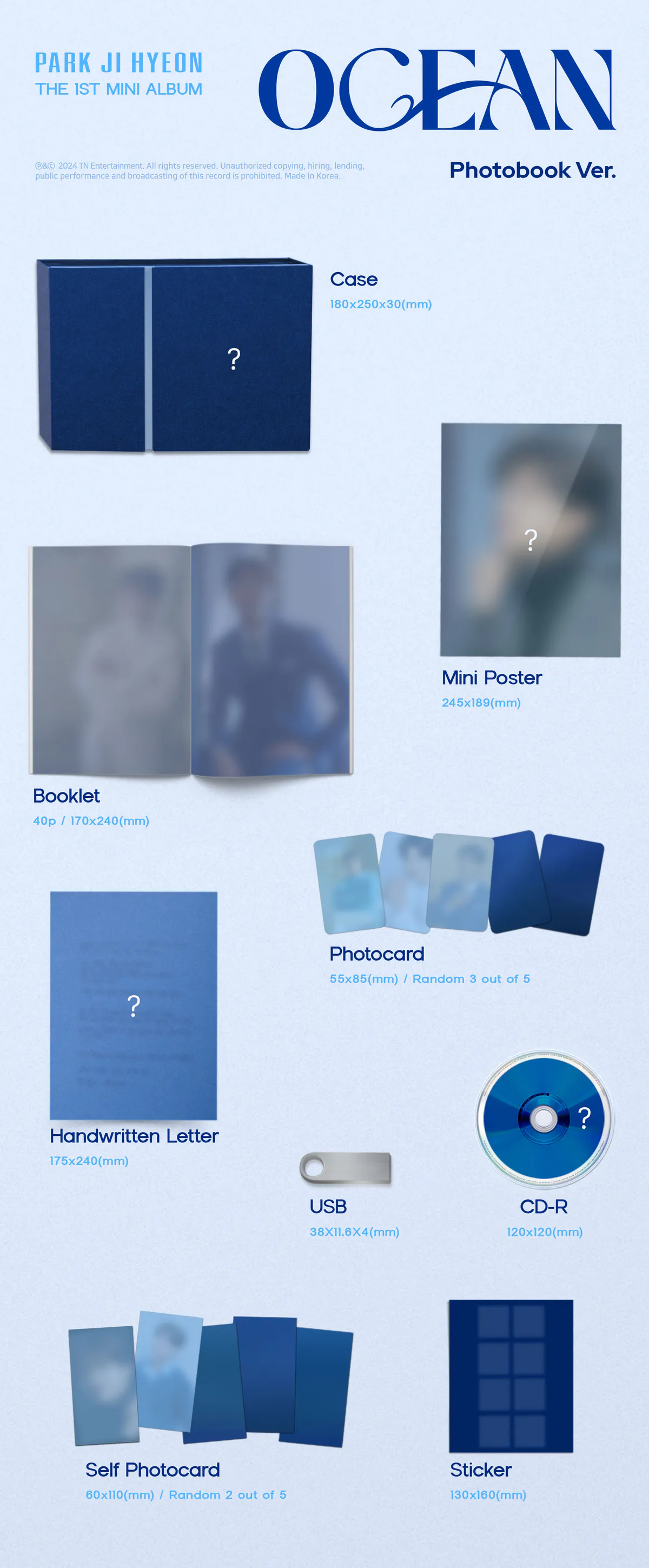 박지현 - OCEAN [Photobook + USB + CD] 상세 이미지 2