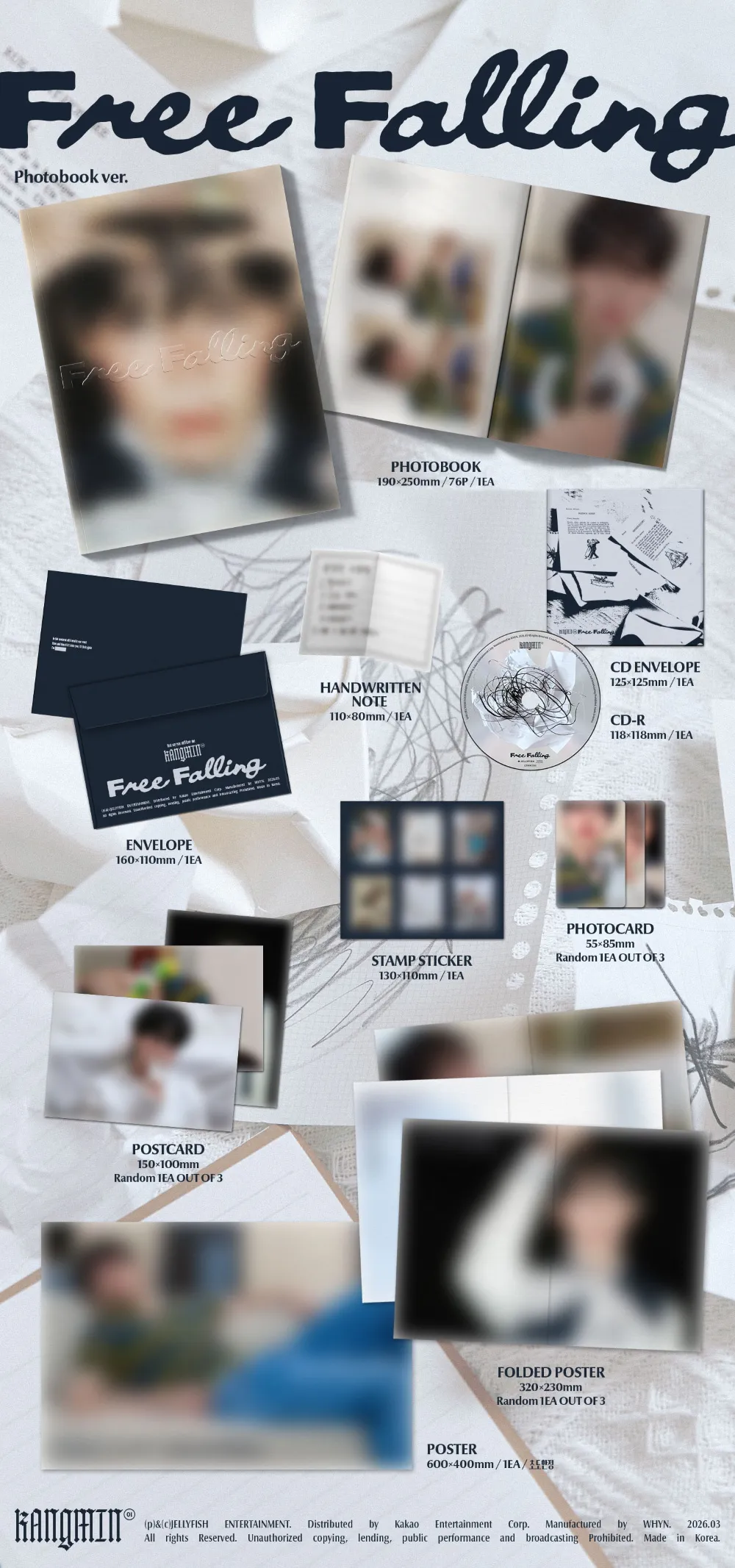 강민 (KANGMIN) - 1st Single Album [Free Falling] (Photobook Ver.) 상세 이미지 2