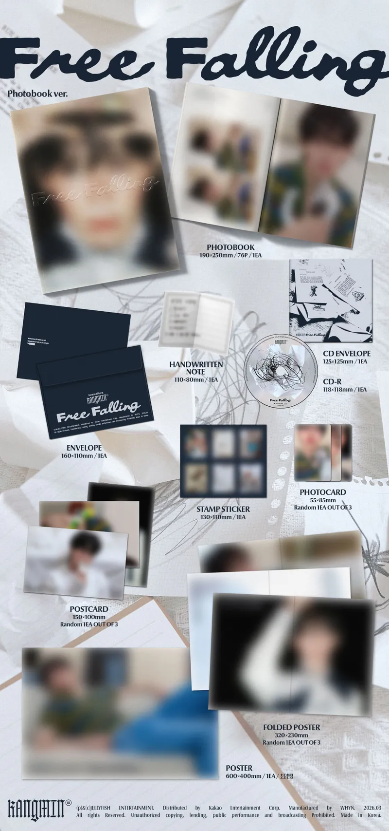 강민 (KANGMIN) - 1st Single Album [Free Falling] (Photobook Ver.) 2