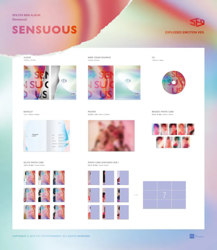 SF9 (에스에프나인) - 미니5집 [SENSUOUS] (EXPLODED EMOTION ver.) 2