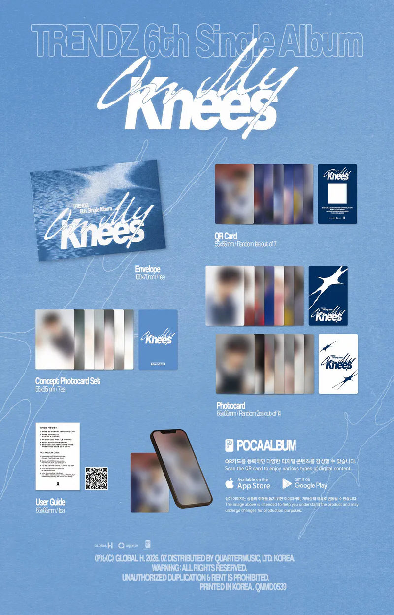 [세트] TRENDZ(트렌드지) - TRENDZ 6th Single Album [On My Knees](일반반+POCAALBUM) 4
