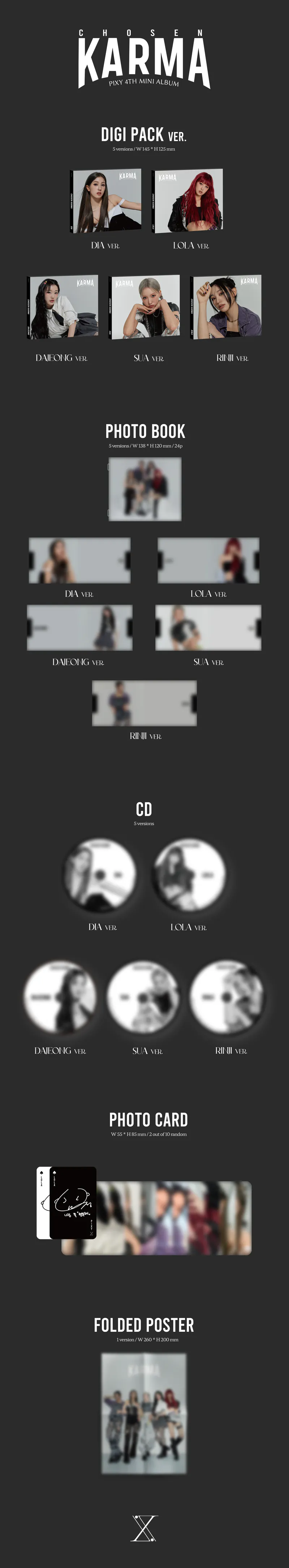 [세트] PIXY (픽시) - 미니 4집 [CHOSEN KARMA] (DIGIPACK ver.) 2