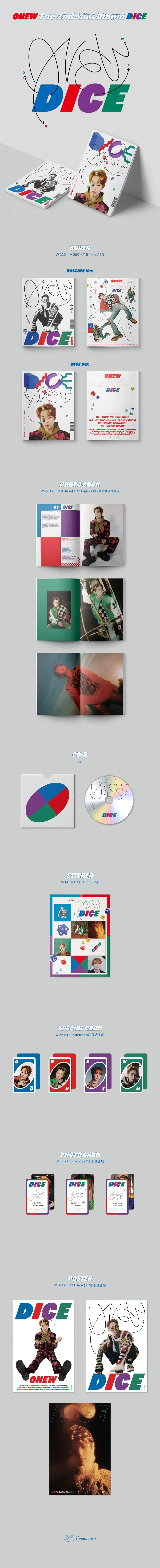[랜덤] 온유 (ONEW) - 미니 2집 [DICE] (Photo Book Ver.) 2
