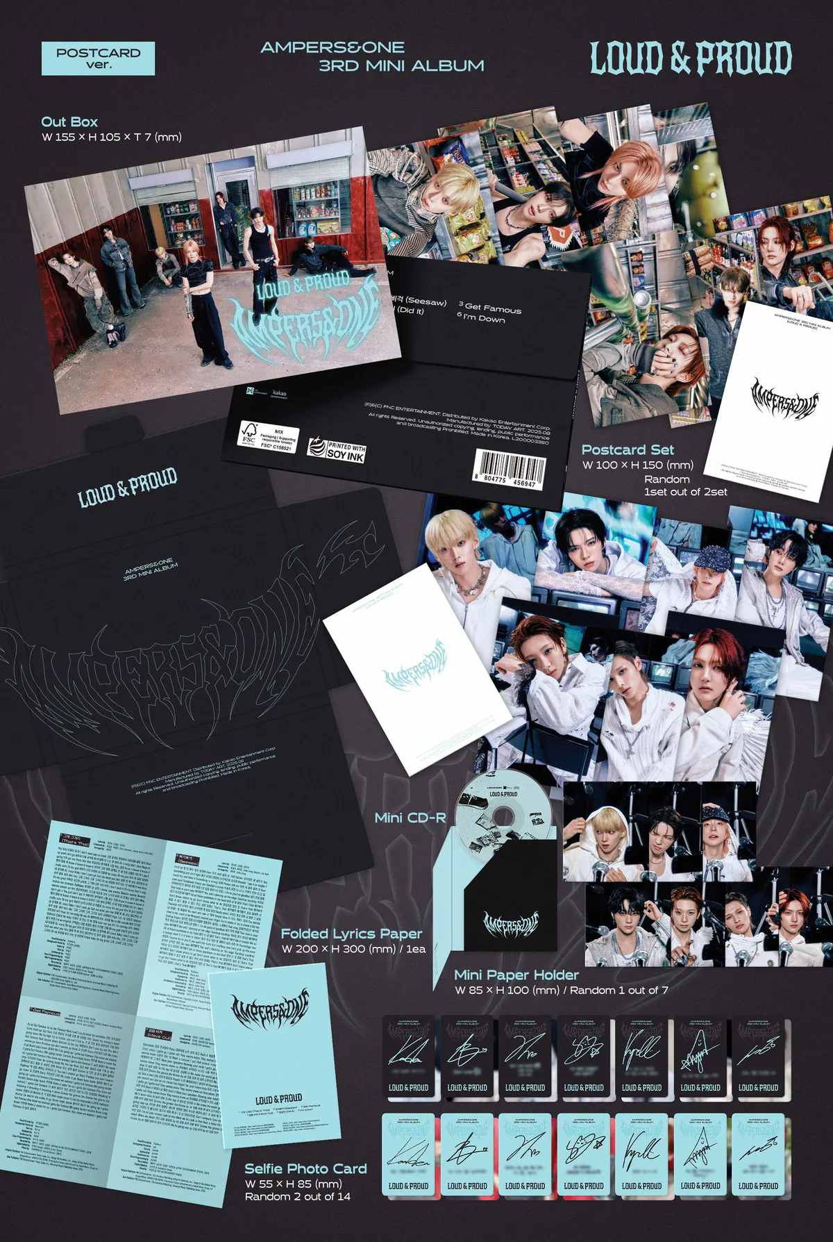 앰퍼샌드원 (AMPERS&ONE) - 3rd Mini Album [LOUD & PROUD] (POSTCARD ver.) 상세 이미지 2