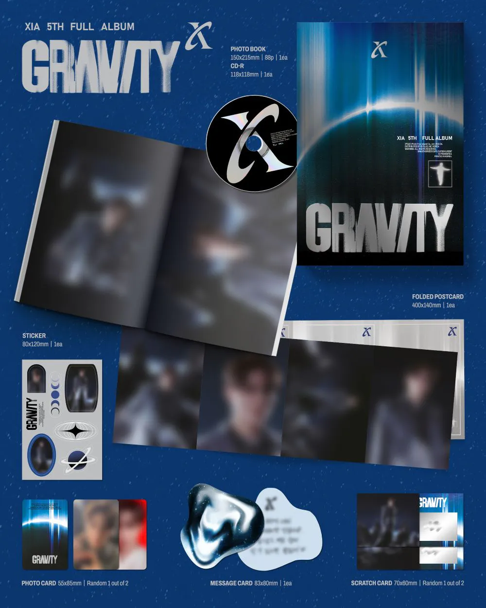 [세트] 김준수(XIA) - 5th FULL ALBUM [GRAVITY] (Orbit Ver. + Cosmic Ver.) 상세 이미지 2